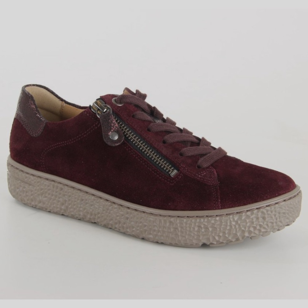 NWT Women's Burgundy Hartjes Bordo Phil Luxe Suede Sneakers